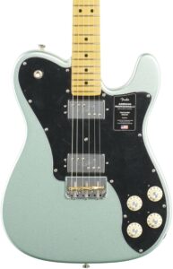 Fender American Pro II Telecaster Deluxe Electric Guitar, Maple Fingerboard (with Case), Mystic Surf Green