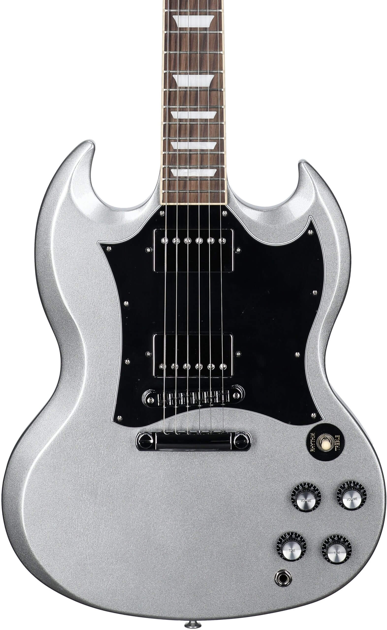 Gibson SG Standard Custom Color Electric Guitar (with Soft Case), Silver Mist