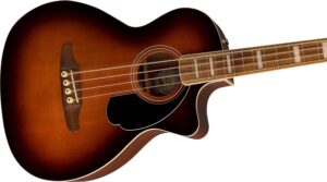 Fender Acoustic Bass Guitar, 4-String, Kingman V2 with Fishman Bass Acoustic Guitar Pickup with Tuner, Equalizer and Phase Control