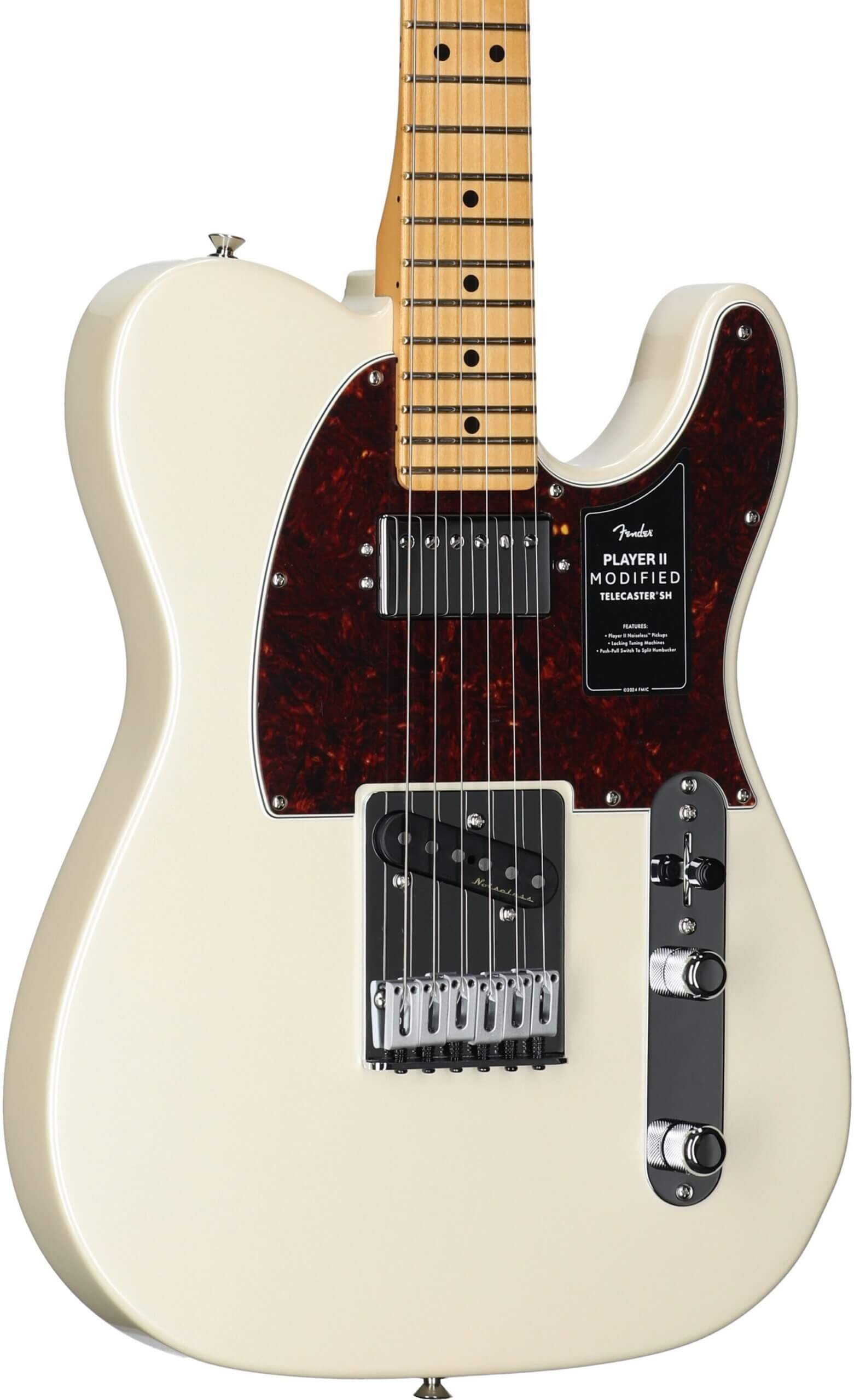 Fender Player II Modified Telecaster SH Electric Guitar, Maple Fingerboard (with Gig Bag), Olympic Pearl
