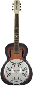 Gretsch 6 String Resonator Electric Guitar with Bobtail Round Neck with Gretsch Ampli-Sonic Diaphragm Resonator Cone Right-Handed, 2-Color Sunburst