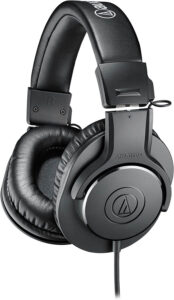 Audio-Technica ATH-M20x Professional Studio Monitor Headphones, Black (AUD ATHM20X)