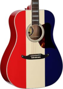 Fender Buck Owens Kingman Acoustic-Electric Guitar (with Case), Red White and Blue
