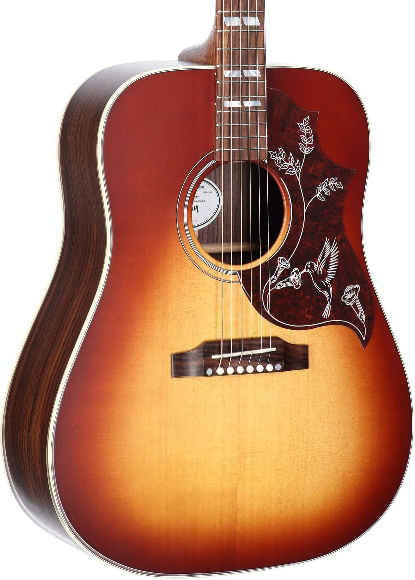Gibson Hummingbird Studio Rosewood Acoustic-Electric Guitar (with Case), Satin Rosewood Burst