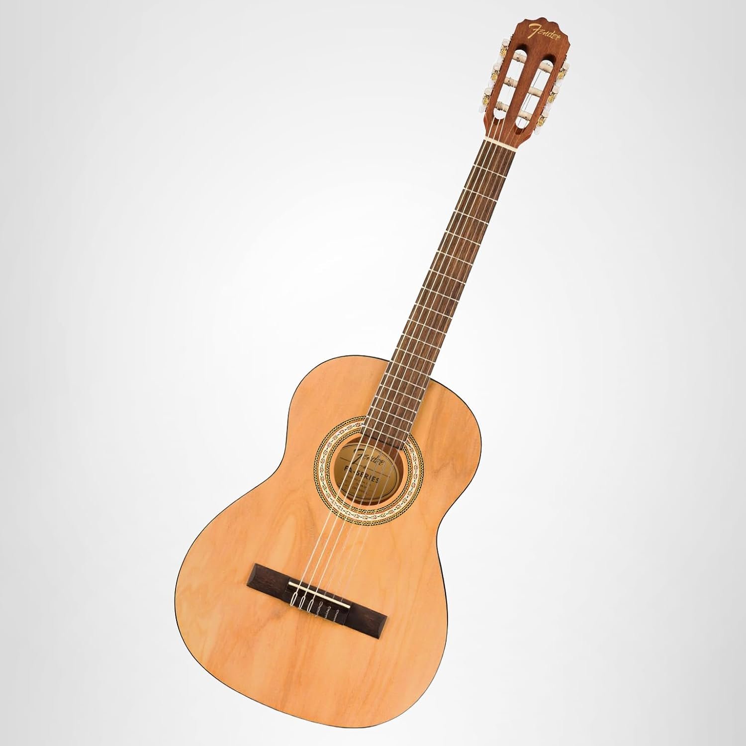 Fender FA-25N 3/4 Size Nylon String Acoustic Guitar, Beginner Guitar, with 2-Year Warranty, Perfect Beginner Guitar for Kids that is Easy on Fingers, Includes 3 Months of Free Lessons, Natural