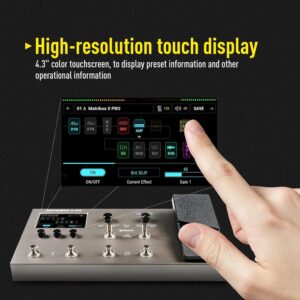 SONICAKE Matribox II Pro - Multi Effects Guitar Pedal with Expression, 240+ Built-in Guitar Effects, Amp Modeling, IR Cabinet Simulation, FX Loop, MIDI Stereo OTG USB Audio Interface Color TouchScreen