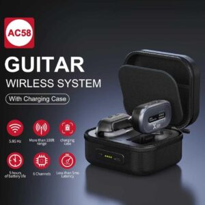 Xvive AC58 Wireless Guitar System 5.8GHz Guitar Transmitter and Receiver with Charging Case