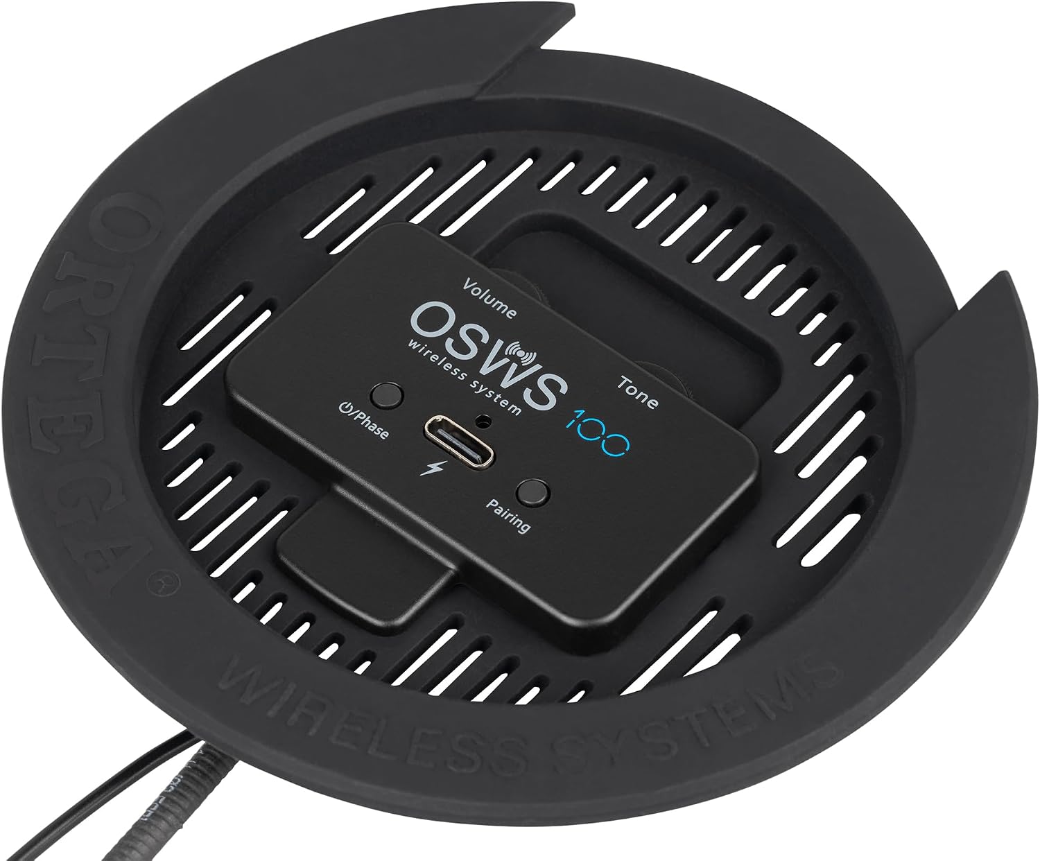 Ortega OSWS100 wireless acoustic guitar pickup for 100 mm soundholes