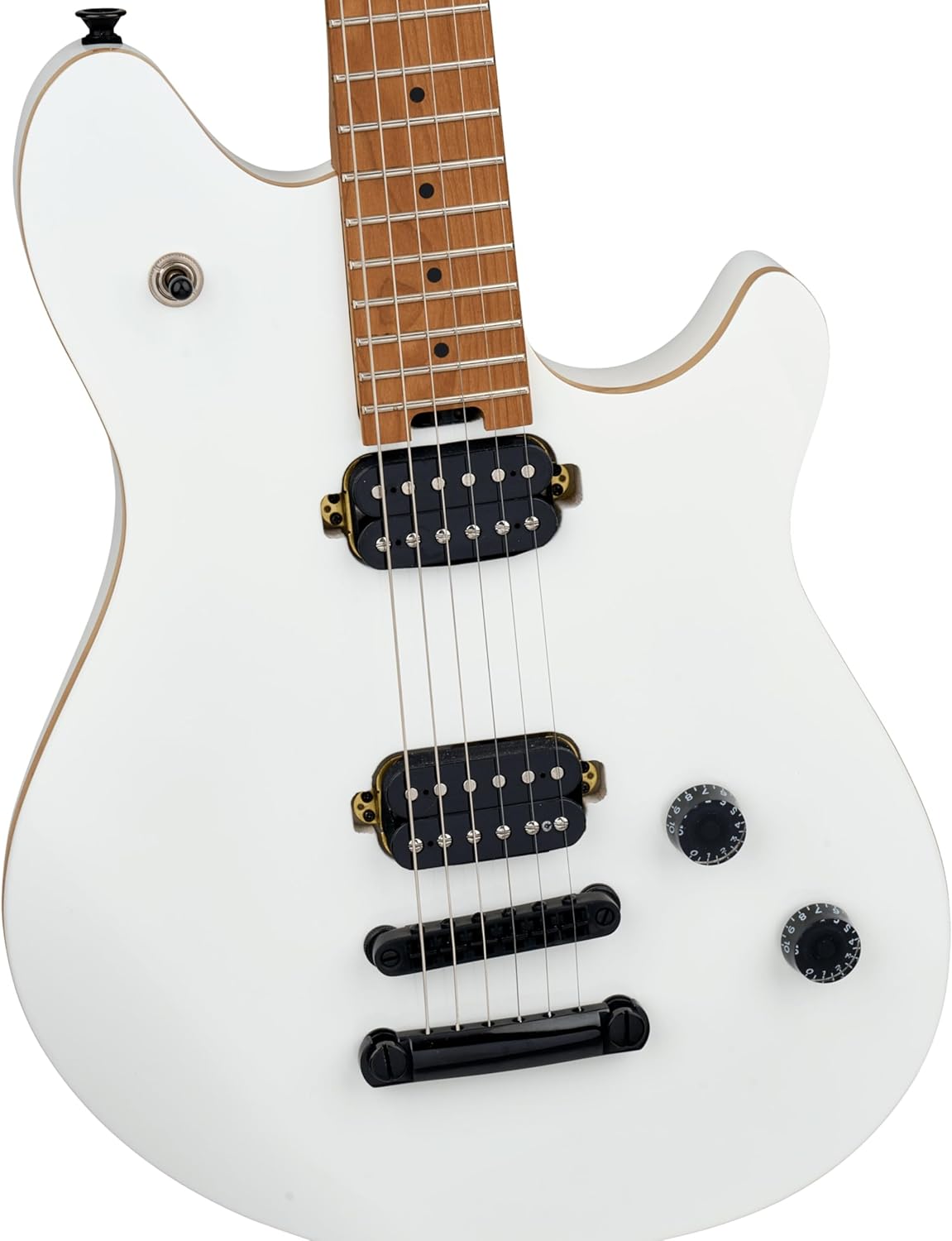 EVH Wolfgang Standard Tuna-Matic Electric Guitar in Cream White with Baked Maple Neck.
