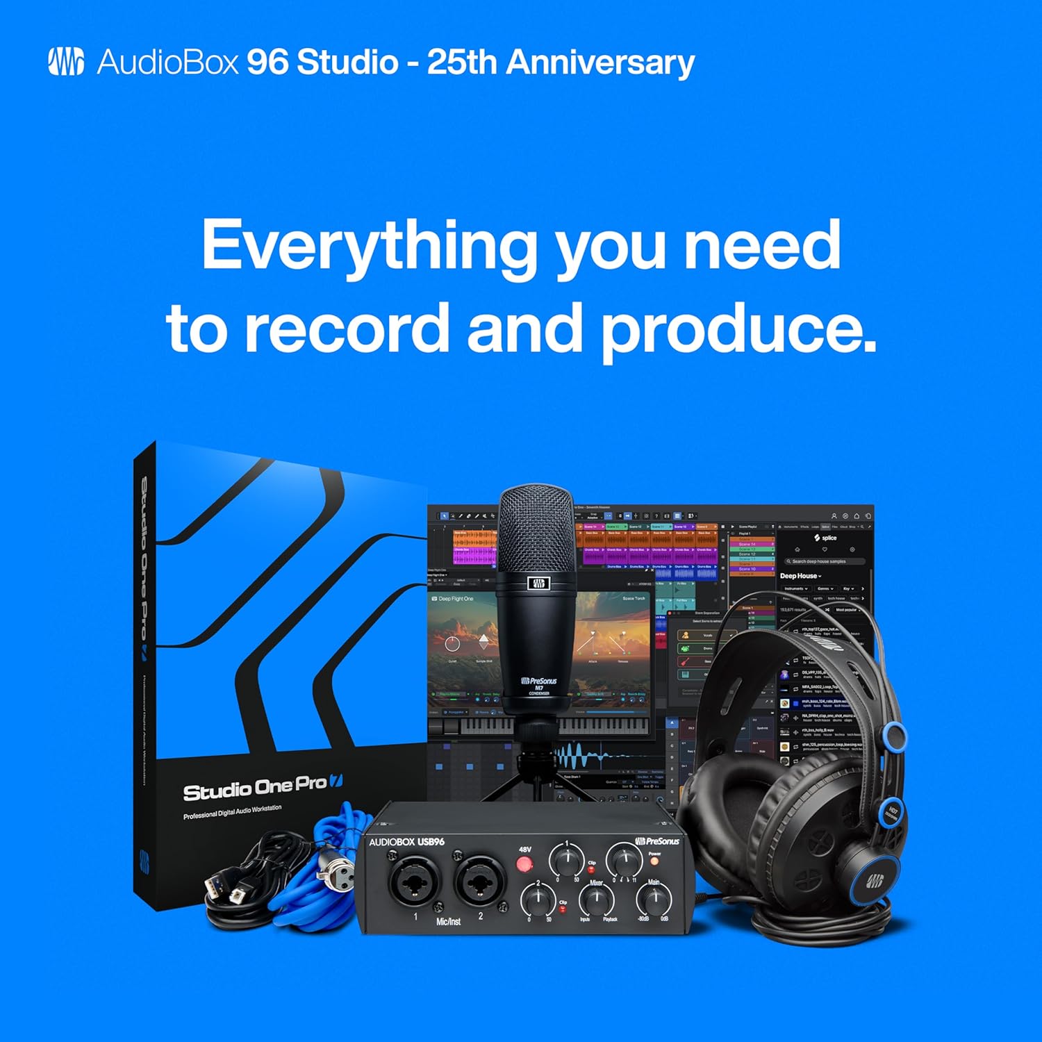 PreSonus AudioBox USB Recording Bundle for home songwriting and recording