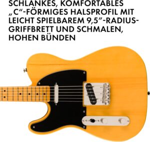 Left-handed Squier Classic Vibe 50s Telecaster in Butterscotch Blonde finish