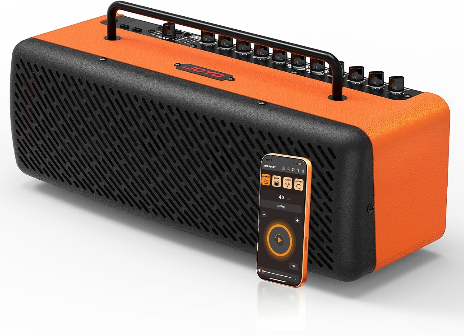 JOYO JAM BUDDY III orange desktop guitar amplifier with wireless transmitter
