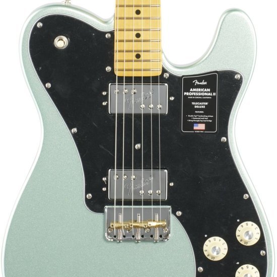 Fender American Pro II Telecaster Deluxe Electric Guitar, Maple Fingerboard (with Case), Mystic Surf Green
